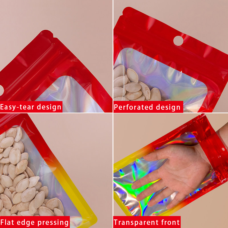 Holographic Color Square Zippe - Food Storage Bag review and price
