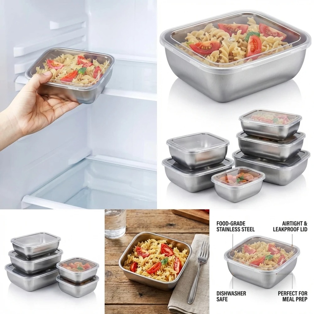 6PCS Stainless Steel Food Stor - Food Storage Meals review and price