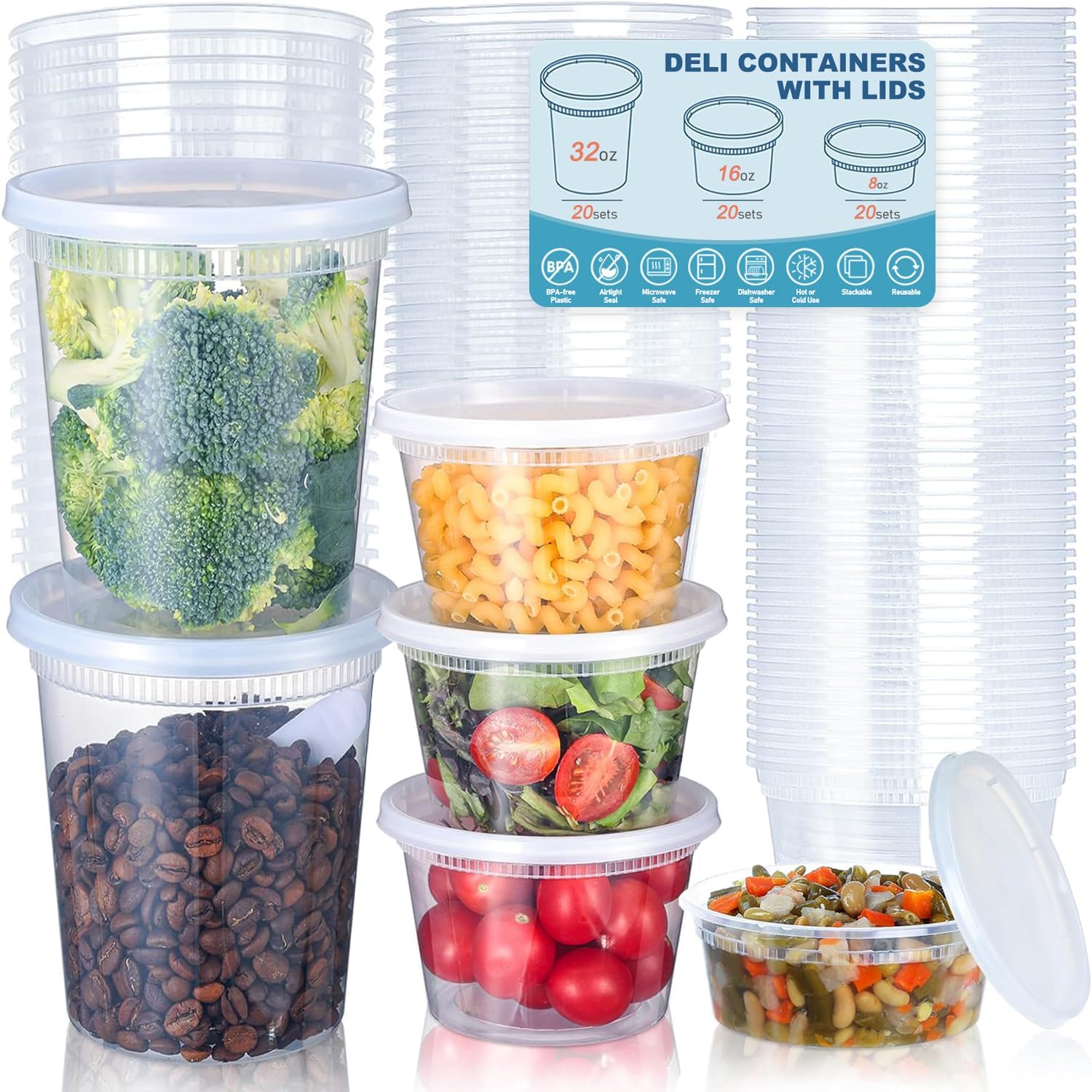 24pcs Deli Food Storage Contai - Food Storage Meals review and price