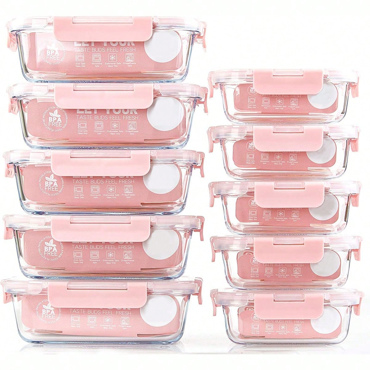 10 Pack Glass Meal Prep Contai - Food Storage Oven Safe review and price