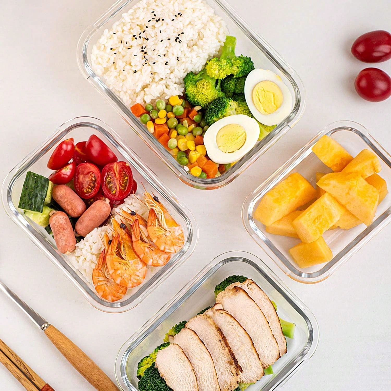 10 Pack Glass Meal Prep Contai - Food Storage Oven Safe review and price