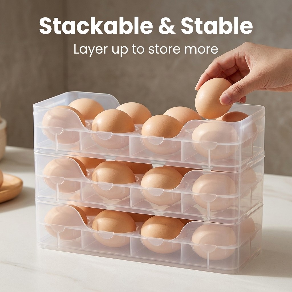 Stackable Egg Holder Fridge Or - Food Storage With Dividers review and price