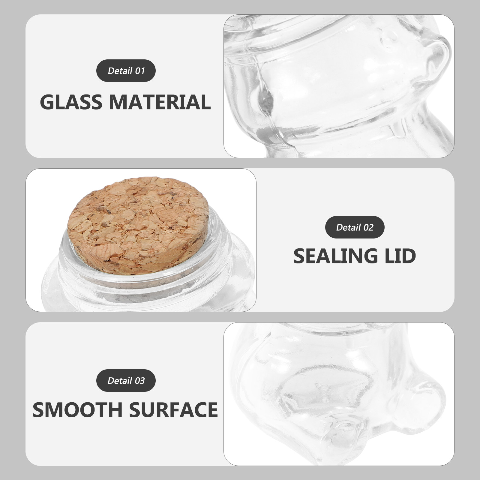 4Pcs Transparent Glass Candy J - Food Storage Containers review and price
